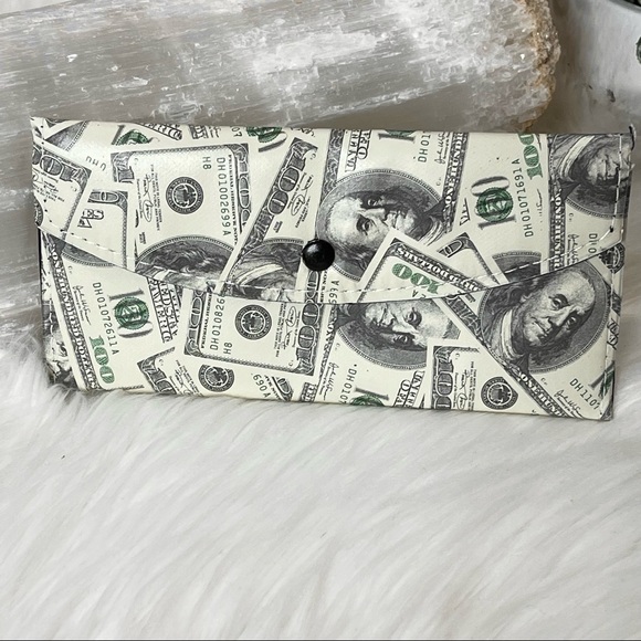 WALLET I’M IN THE MONEY slim TRIFOLD wallet DOLLAR pattern CREDIT card holder - Picture 3 of 9